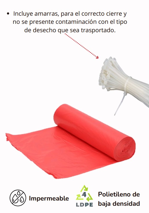 Bolsas Rojas Polietileno